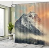 image:imageAmbesonne Vintage Shower Curtain Retro Vibrant Stripes Funky Lines Design Patterns Abstract Print Cloth Fabric Bathroom Decor Set with Hooks 69 W x 75 L Dark TealGrey Orange