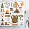 image:imageAmbesonne Sports Shower Curtain Realistic Softballs Pile American Natonal Sports Culture Team Play Game Competition Cloth Fabric Bathroom Decor Set with Hooks 69 W x 75 L Beige RedCocoa Green
