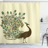 image:imageAmbesonne Vintage Shower Curtain Retro Vibrant Stripes Funky Lines Design Patterns Abstract Print Cloth Fabric Bathroom Decor Set with Hooks 69 W x 75 L Dark TealFawn Blue