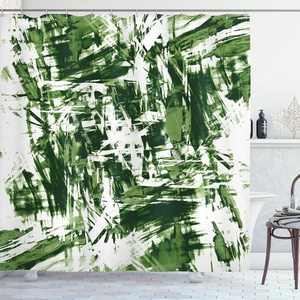 image:imageAmbesonne Sports Shower Curtain Realistic Softballs Pile American Natonal Sports Culture Team Play Game Competition Cloth Fabric Bathroom Decor Set with Hooks 69 W x 75 L Beige RedFern Green