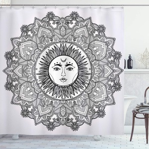 image:imageAmbesonne Vintage Shower Curtain Retro Vibrant Stripes Funky Lines Design Patterns Abstract Print Cloth Fabric Bathroom Decor Set with Hooks 69 W x 75 L Dark TealWhite and Charcoal