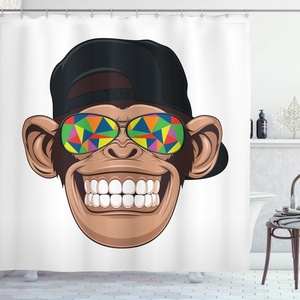 image:imageAmbesonne Vintage Shower Curtain Retro Vibrant Stripes Funky Lines Design Patterns Abstract Print Cloth Fabric Bathroom Decor Set with Hooks 69 W x 75 L Dark TealBrown Multicolor