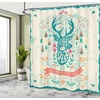 image:imageAmbesonne Modern Shower Curtain Abstract Space Harmony Rounds and Circle Lines with Leafy Orbits Boho Cloth Fabric Bathroom Decor Set with Hooks 69 W x 70 L Pale Mustard Dark BrownCream Multicolor