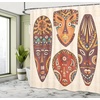 image:imageAmbesonne Modern Shower Curtain Abstract Space Harmony Rounds and Circle Lines with Leafy Orbits Boho Cloth Fabric Bathroom Decor Set with Hooks 69 W x 70 L Pale Mustard Dark BrownPlum Orange