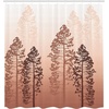 image:imageAmbesonne Modern Shower Curtain Abstract Space Harmony Rounds and Circle Lines with Leafy Orbits Boho Cloth Fabric Bathroom Decor Set with Hooks 69 W x 70 L Pale Mustard Dark BrownDark Salmon