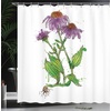 image:imageAmbesonne Modern Shower Curtain Abstract Space Harmony Rounds and Circle Lines with Leafy Orbits Boho Cloth Fabric Bathroom Decor Set with Hooks 69 W x 70 L Pale Mustard Dark BrownPurple Green White