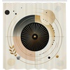 image:imageAmbesonne Modern Shower Curtain Abstract Space Harmony Rounds and Circle Lines with Leafy Orbits Boho Cloth Fabric Bathroom Decor Set with Hooks 69 W x 70 L Pale Mustard Dark BrownPale Mustard Dark Brown