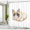 image:imageAmbesonne Modern Shower Curtain Abstract Space Harmony Rounds and Circle Lines with Leafy Orbits Boho Cloth Fabric Bathroom Decor Set with Hooks 69 W x 70 L Pale Mustard Dark BrownBeige and Brown