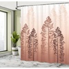 image:imageAmbesonne Modern Shower Curtain Abstract Space Harmony Rounds and Circle Lines with Leafy Orbits Boho Cloth Fabric Bathroom Decor Set with Hooks 69 W x 70 L Pale Mustard Dark BrownDark Salmon