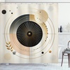 image:imageAmbesonne Modern Shower Curtain Abstract Space Harmony Rounds and Circle Lines with Leafy Orbits Boho Cloth Fabric Bathroom Decor Set with Hooks 69 W x 70 L Pale Mustard Dark BrownPale Mustard Dark Brown