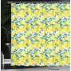 image:imageAmbesonne Modern Shower Curtain Abstract Space Harmony Rounds and Circle Lines with Leafy Orbits Boho Cloth Fabric Bathroom Decor Set with Hooks 69 W x 70 L Pale Mustard Dark BrownForest Green Yellow