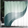 image:imageAmbesonne Modern Shower Curtain Abstract Space Harmony Rounds and Circle Lines with Leafy Orbits Boho Cloth Fabric Bathroom Decor Set with Hooks 69 W x 70 L Pale Mustard Dark BrownDark Teal