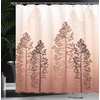 image:imageAmbesonne Modern Shower Curtain Abstract Space Harmony Rounds and Circle Lines with Leafy Orbits Boho Cloth Fabric Bathroom Decor Set with Hooks 69 W x 70 L Pale Mustard Dark BrownDark Salmon