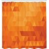 image:imageAmbesonne Orange Shower Curtain Triangle Mosaic Shapes and Patterns with Abstract Pixel Effect Photo Background Cloth Fabric for Bathroom Home Decor Set with Hooks 69 W x 70 L Ginger OrangeGinger Orange