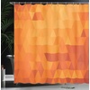 image:imageAmbesonne Orange Shower Curtain Triangle Mosaic Shapes and Patterns with Abstract Pixel Effect Photo Background Cloth Fabric for Bathroom Home Decor Set with Hooks 69 W x 70 L Ginger OrangeGinger Orange