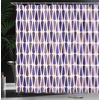 image:imageAmbesonne Orange Shower Curtain Triangle Mosaic Shapes and Patterns with Abstract Pixel Effect Photo Background Cloth Fabric for Bathroom Home Decor Set with Hooks 69 W x 70 L Ginger OrangeDark Violet
