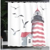 image:imageAmbesonne Orange Shower Curtain Triangle Mosaic Shapes and Patterns with Abstract Pixel Effect Photo Background Cloth Fabric for Bathroom Home Decor Set with Hooks 69 W x 70 L Ginger OrangeRed Grey White