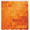 image:imageAmbesonne Orange Shower Curtain Triangle Mosaic Shapes and Patterns with Abstract Pixel Effect Photo Background Cloth Fabric for Bathroom Home Decor Set with Hooks 69 W x 70 L Ginger OrangeGinger Orange