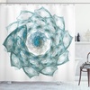 image:imageAmbesonne Orange Shower Curtain Triangle Mosaic Shapes and Patterns with Abstract Pixel Effect Photo Background Cloth Fabric for Bathroom Home Decor Set with Hooks 69 W x 70 L Ginger OrangeTeal