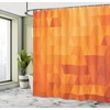 image:imageAmbesonne Orange Shower Curtain Triangle Mosaic Shapes and Patterns with Abstract Pixel Effect Photo Background Cloth Fabric for Bathroom Home Decor Set with Hooks 69 W x 70 L Ginger OrangeGinger Orange