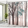 image:imageAmbesonne Orange Shower Curtain Triangle Mosaic Shapes and Patterns with Abstract Pixel Effect Photo Background Cloth Fabric for Bathroom Home Decor Set with Hooks 69 W x 70 L Ginger OrangeBlue Cadet