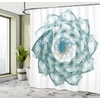 image:imageAmbesonne Orange Shower Curtain Triangle Mosaic Shapes and Patterns with Abstract Pixel Effect Photo Background Cloth Fabric for Bathroom Home Decor Set with Hooks 69 W x 70 L Ginger OrangeTeal