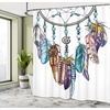 image:imageAmbesonne Orange Shower Curtain Triangle Mosaic Shapes and Patterns with Abstract Pixel Effect Photo Background Cloth Fabric for Bathroom Home Decor Set with Hooks 69 W x 70 L Ginger OrangeBlue Purple White