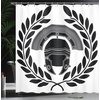 image:imageAmbesonne Orange Shower Curtain Triangle Mosaic Shapes and Patterns with Abstract Pixel Effect Photo Background Cloth Fabric for Bathroom Home Decor Set with Hooks 69 W x 70 L Ginger OrangeBlack Ivory