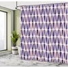image:imageAmbesonne Orange Shower Curtain Triangle Mosaic Shapes and Patterns with Abstract Pixel Effect Photo Background Cloth Fabric for Bathroom Home Decor Set with Hooks 69 W x 70 L Ginger OrangeDark Violet