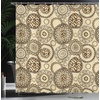 image:imageAmbesonne Orange Shower Curtain Triangle Mosaic Shapes and Patterns with Abstract Pixel Effect Photo Background Cloth Fabric for Bathroom Home Decor Set with Hooks 69 W x 70 L Ginger OrangeBeige Brown