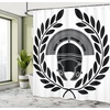 image:imageAmbesonne Orange Shower Curtain Triangle Mosaic Shapes and Patterns with Abstract Pixel Effect Photo Background Cloth Fabric for Bathroom Home Decor Set with Hooks 69 W x 70 L Ginger OrangeBlack Ivory