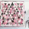 image:imageAmbesonne Pink Shower Curtain Blushy Fashion of Abstract Geometric Triangle Pattern with Stripes and Dots Cloth Fabric Bathroom Decor Set with Hooks 69 W x 70 L Blush White Dark GreyBlush White Dark Grey