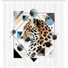 image:imageAmbesonne Pink Shower Curtain Blushy Fashion of Abstract Geometric Triangle Pattern with Stripes and Dots Cloth Fabric Bathroom Decor Set with Hooks 69 W x 70 L Blush White Dark GreyBrown White and Blue