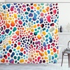 image:imageAmbesonne Pink Shower Curtain Blushy Fashion of Abstract Geometric Triangle Pattern with Stripes and Dots Cloth Fabric Bathroom Decor Set with Hooks 69 W x 70 L Blush White Dark GreyMulti Color