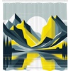 image:imageAmbesonne Pink Shower Curtain Blushy Fashion of Abstract Geometric Triangle Pattern with Stripes and Dots Cloth Fabric Bathroom Decor Set with Hooks 69 W x 70 L Blush White Dark GreyMustard Purpleblue White