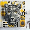 image:imageAmbesonne Pink Shower Curtain Blushy Fashion of Abstract Geometric Triangle Pattern with Stripes and Dots Cloth Fabric Bathroom Decor Set with Hooks 69 W x 70 L Blush White Dark GreyCharcoal Grey and Mustard