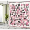 image:imageAmbesonne Pink Shower Curtain Blushy Fashion of Abstract Geometric Triangle Pattern with Stripes and Dots Cloth Fabric Bathroom Decor Set with Hooks 69 W x 70 L Blush White Dark GreyBlush White Dark Grey