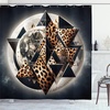 image:imageAmbesonne Pink Shower Curtain Blushy Fashion of Abstract Geometric Triangle Pattern with Stripes and Dots Cloth Fabric Bathroom Decor Set with Hooks 69 W x 70 L Blush White Dark GreyDark Blue Grey and Amber