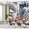 image:imageAmbesonne Pink Shower Curtain Blushy Fashion of Abstract Geometric Triangle Pattern with Stripes and Dots Cloth Fabric Bathroom Decor Set with Hooks 69 W x 70 L Blush White Dark GreyNight Blue Rust Eggshell
