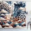 image:imageAmbesonne Pink Shower Curtain Blushy Fashion of Abstract Geometric Triangle Pattern with Stripes and Dots Cloth Fabric Bathroom Decor Set with Hooks 69 W x 70 L Blush White Dark GreyNight Blue Rust Eggshell