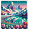 image:imageAmbesonne Pink Shower Curtain Blushy Fashion of Abstract Geometric Triangle Pattern with Stripes and Dots Cloth Fabric Bathroom Decor Set with Hooks 69 W x 70 L Blush White Dark GreyTeal Pastel Pink Indigo