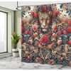 image:imageAmbesonne Pink Shower Curtain Blushy Fashion of Abstract Geometric Triangle Pattern with Stripes and Dots Cloth Fabric Bathroom Decor Set with Hooks 69 W x 70 L Blush White Dark GreyDark Coral Caramel and Blue