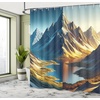 image:imageAmbesonne Pink Shower Curtain Blushy Fashion of Abstract Geometric Triangle Pattern with Stripes and Dots Cloth Fabric Bathroom Decor Set with Hooks 69 W x 70 L Blush White Dark GreySea Blue Dark Khaki