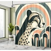 image:imageAmbesonne Pink Shower Curtain Blushy Fashion of Abstract Geometric Triangle Pattern with Stripes and Dots Cloth Fabric Bathroom Decor Set with Hooks 69 W x 70 L Blush White Dark GreyPeach Grey Teal and Eggshell