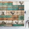 image:imageAmbesonne Western Shower Curtain Country Theme Hand Drawn Illustration of American Wild West Desert with Cowboys Cloth Fabric Bathroom Decor Set with Hooks 69 W x 75 L Umber CreamSea Green Pale Brown