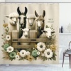 image:imageAmbesonne Western Shower Curtain Country Theme Hand Drawn Illustration of American Wild West Desert with Cowboys Cloth Fabric Bathroom Decor Set with Hooks 69 W x 75 L Umber CreamCamel Eggshell Pale Green