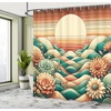 image:imageAmbesonne Western Shower Curtain Country Theme Hand Drawn Illustration of American Wild West Desert with Cowboys Cloth Fabric Bathroom Decor Set with Hooks 69 W x 75 L Umber CreamCream Amber Green