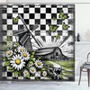 image:imageAmbesonne Western Shower Curtain Country Theme Hand Drawn Illustration of American Wild West Desert with Cowboys Cloth Fabric Bathroom Decor Set with Hooks 69 W x 75 L Umber CreamOff White Charcoal Grey