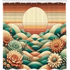 image:imageAmbesonne Western Shower Curtain Country Theme Hand Drawn Illustration of American Wild West Desert with Cowboys Cloth Fabric Bathroom Decor Set with Hooks 69 W x 75 L Umber CreamCream Amber Green