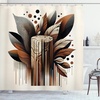image:imageAmbesonne Western Shower Curtain Country Theme Hand Drawn Illustration of American Wild West Desert with Cowboys Cloth Fabric Bathroom Decor Set with Hooks 69 W x 75 L Umber CreamCinnamon Beige Black